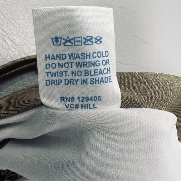 Venus Bikini Swim Top Womens DD Gold Metallic Halter Tie Adjustable Swimwear - Picture 4 of 7